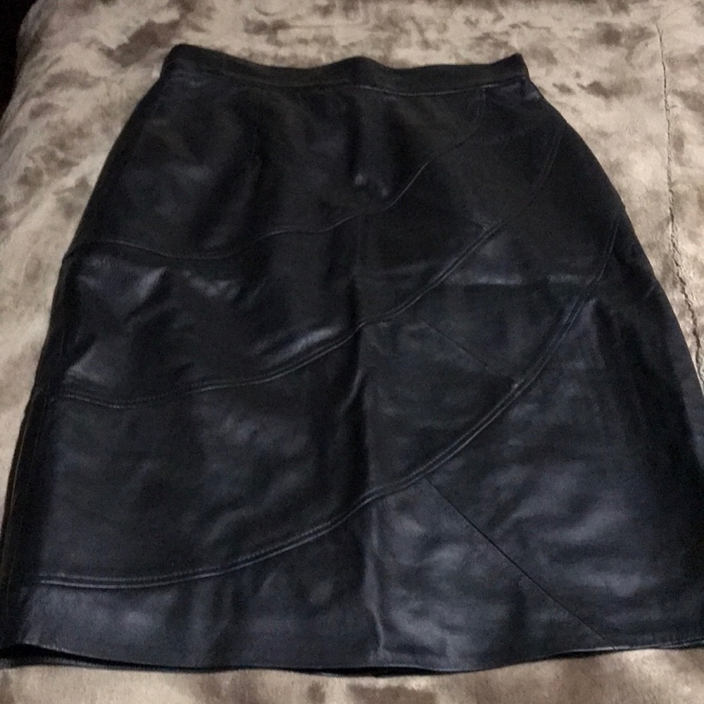 Lilly Rubin Leather Skirt